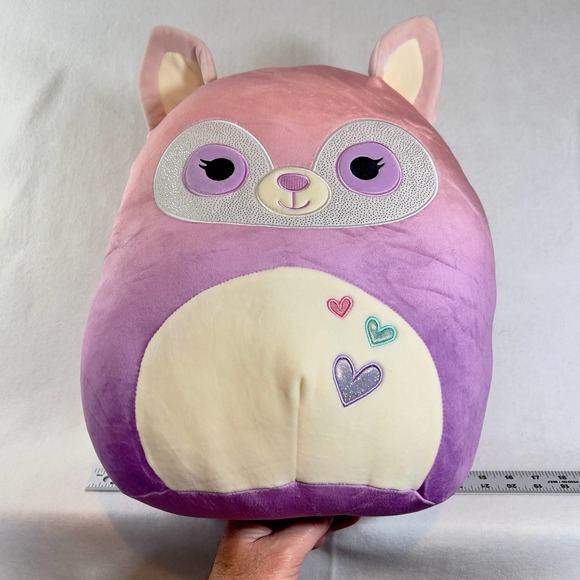 Squishmallows Chaitra Lemur 14" Purple '23 Valentine’s Day Squad Edition Plush - Picture 1 of 15